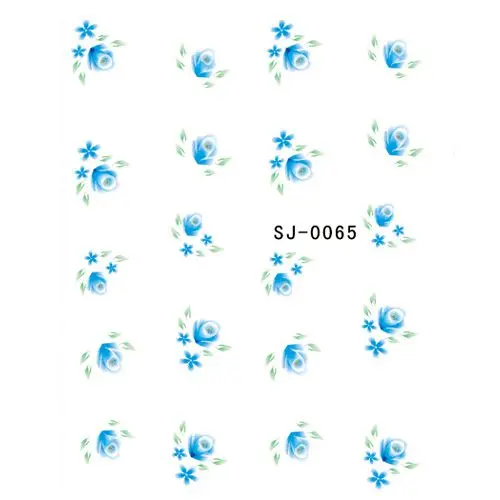 Flori mici - modele transfer albastre