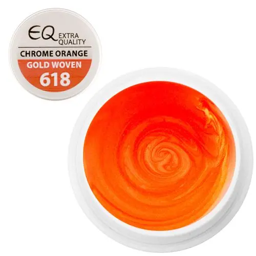 Gel UV Extra Quality - 618 Gold Woven – Chrome Orange, 5g