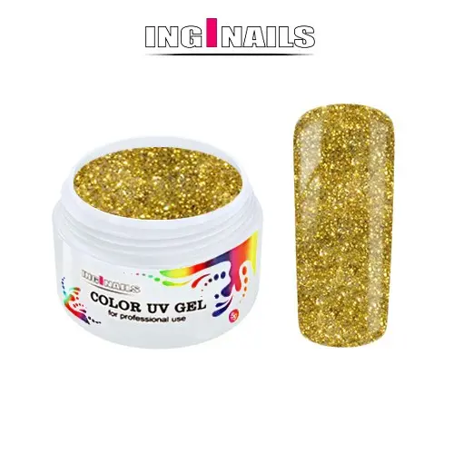Gel UV colorat Inginails 5g – Gold Glitter