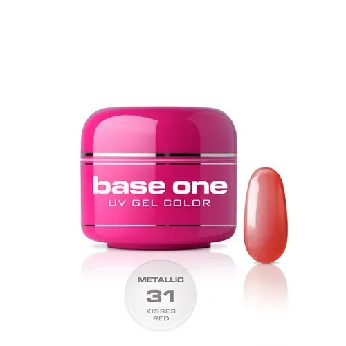 Gel UV Silcare Base One Metallic – Kisses Red 31, 5g