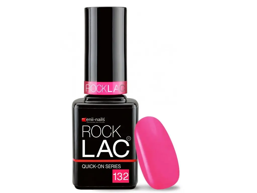 RockLac 132 - roz neon cu sclipici, 11ml