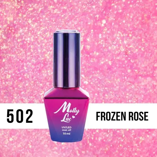 Lac gel MOLLY LAC UV/LED gel polish Bling It On -  Frozen Rose 502, 10ml