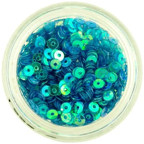 Paiete rotunde în formă de disc, albastru-verde