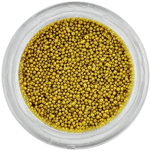 Perle decorative - galben auriu, 0,5mm