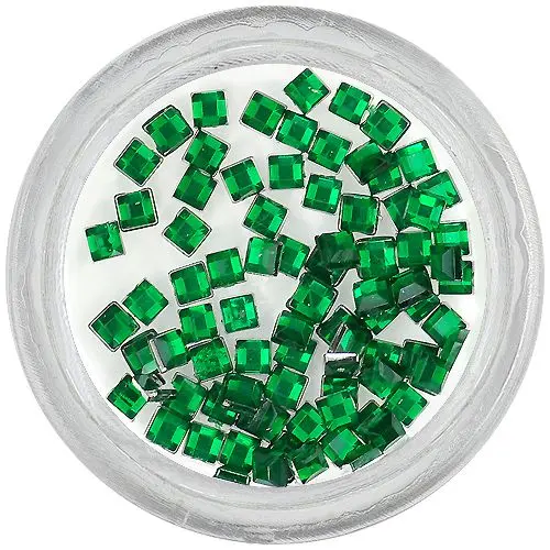 Strasuri pătrate - verde-smarald