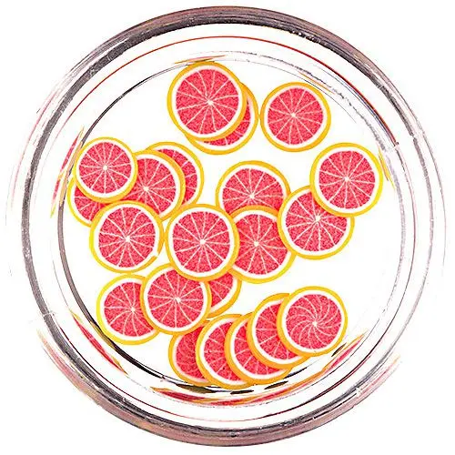 Decorațiuni fimo unghii - grapefruit tăiat