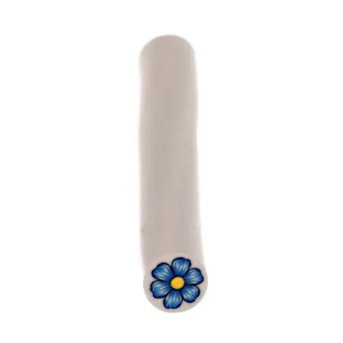 Floare albastră - băţ, Fimo Nail Art